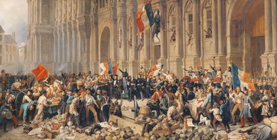 Lamartine odmítá červenou vlajku v roce 1848 od Felix Philippoteaux
